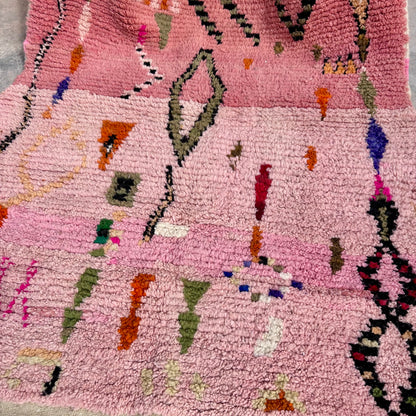 Soft Pinks - Boujad Natural Moroccan Rug