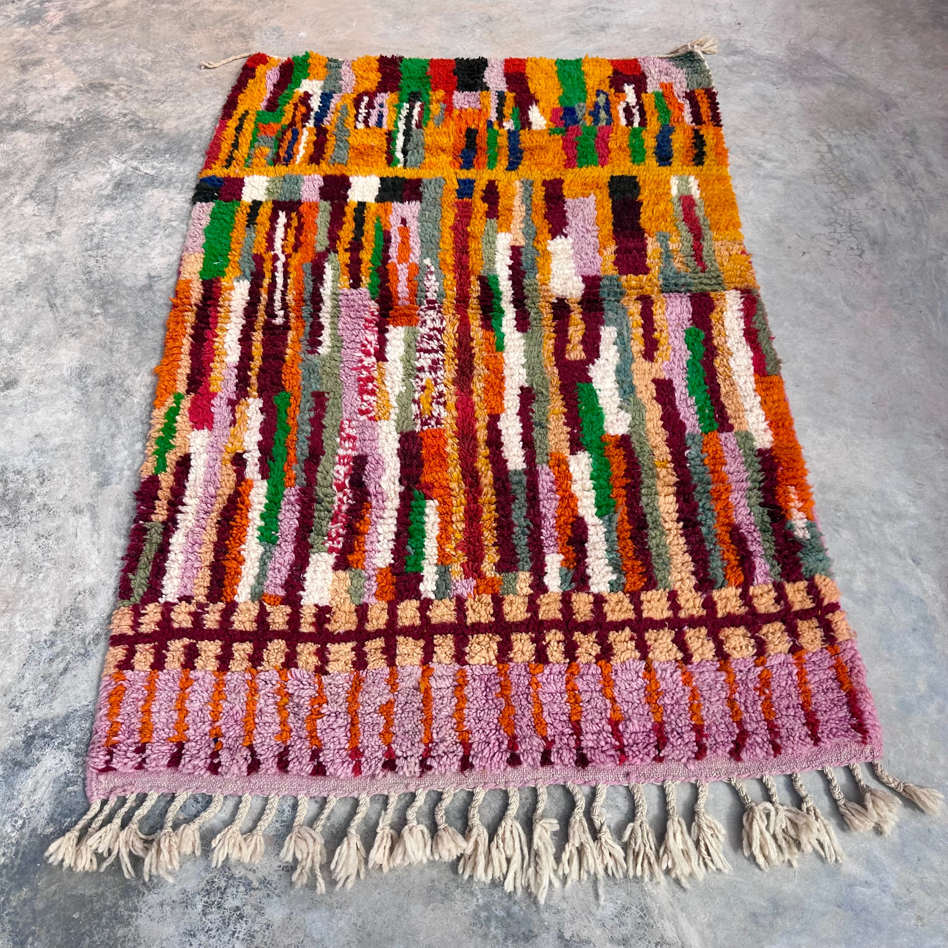 Lines, Lines, Lines - Boujad Natural Moroccan Rug