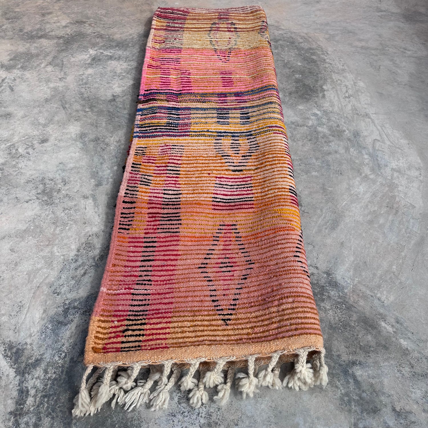 Retro Fire - Boujad Natural Moroccan Rug