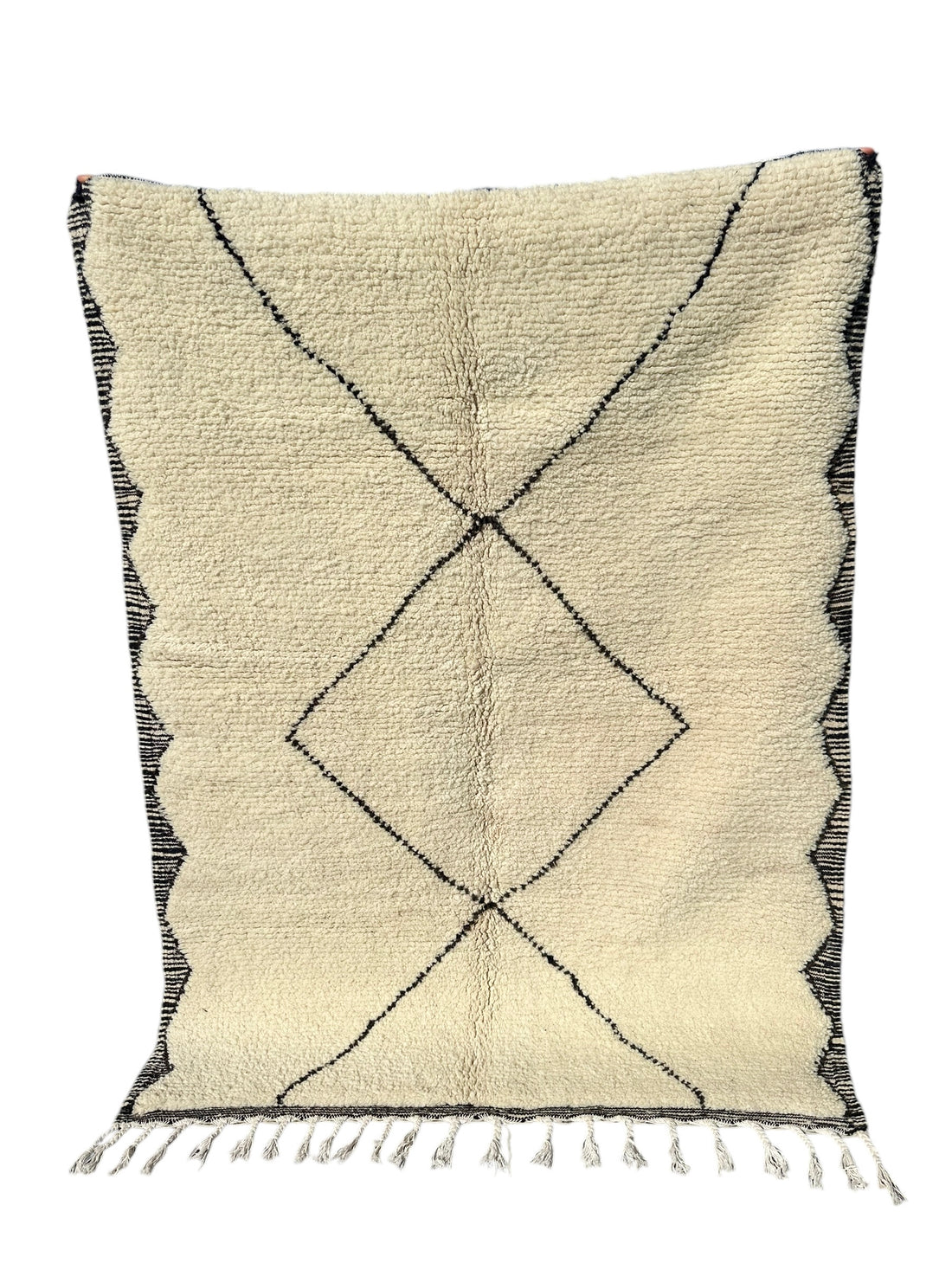 B&W hand drawn - Beni Ourain Premium Moroccan Rug