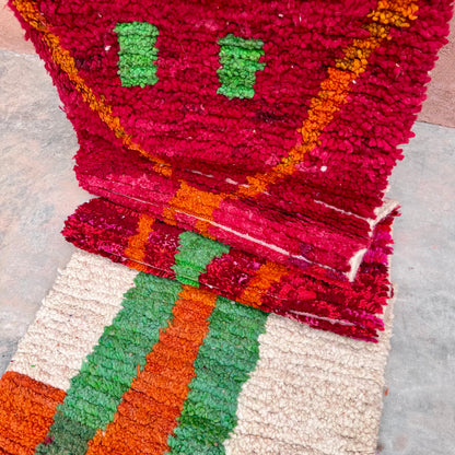 Hand Painted/Woven - Boujad Natural Moroccan Runner Rug