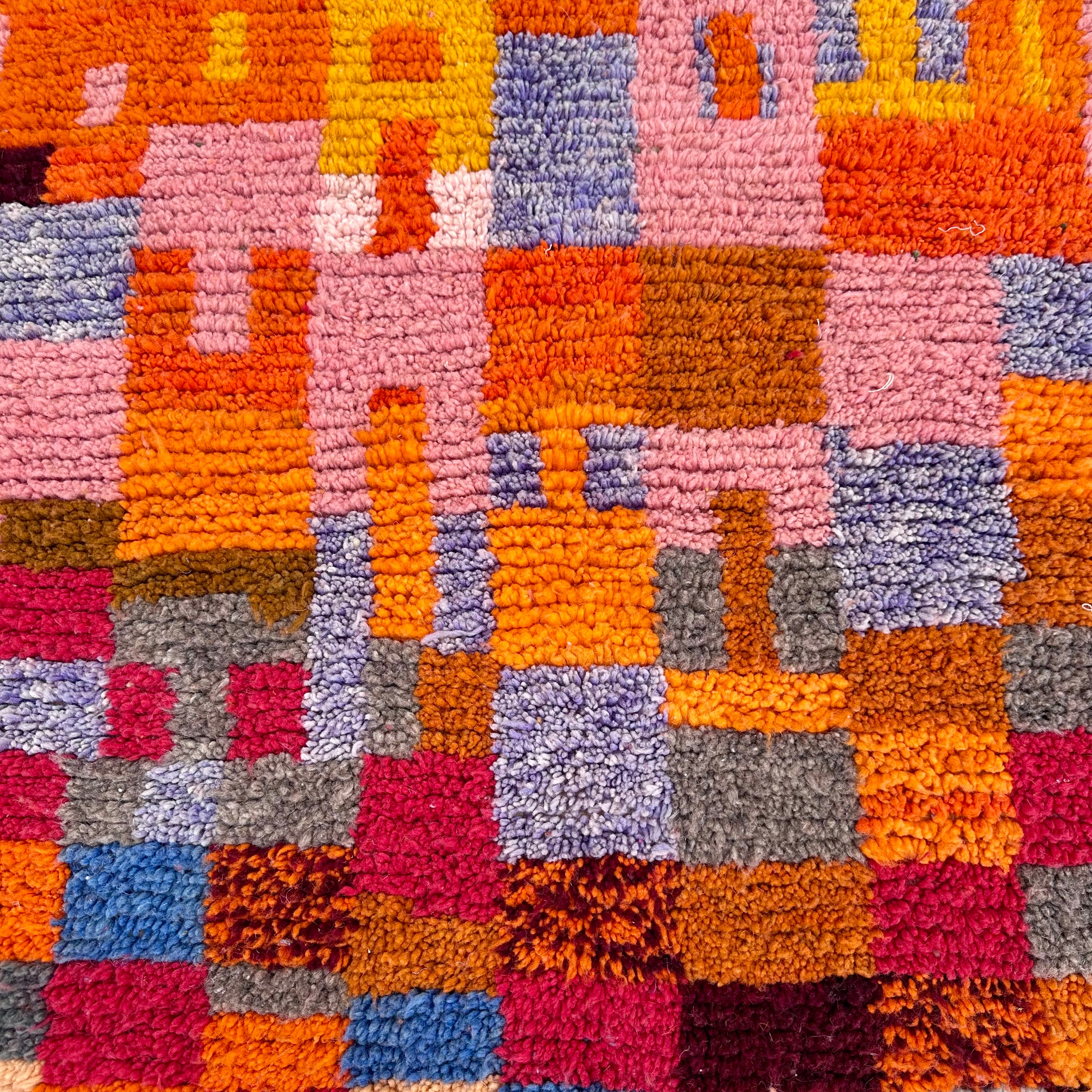 Blocks of Love - Boujad Natural Moroccan Rug