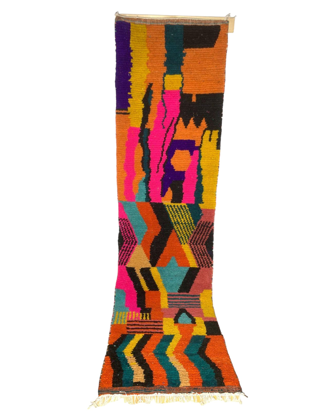 Geometric story - Azilal Colourful Moroccan Runner Rug