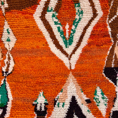 Burnt Orange Diamond - Boujad Natural Moroccan Rug