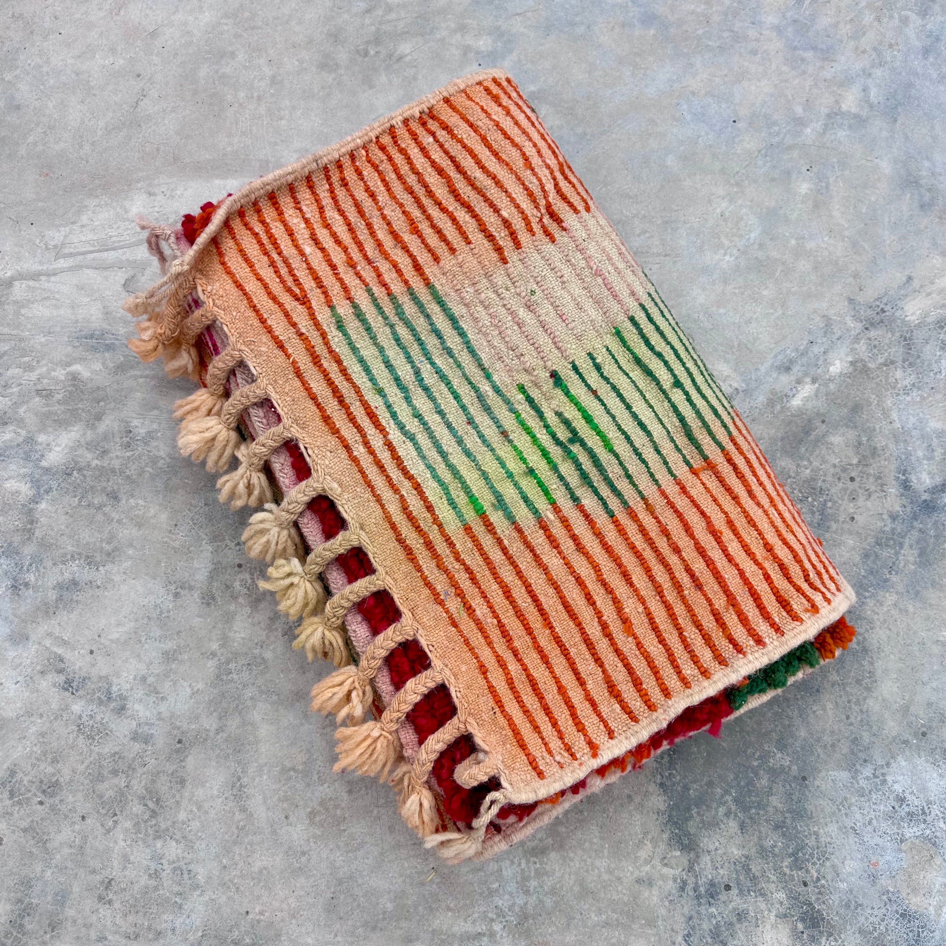 Hand Painted/Woven - Boujad Natural Moroccan Runner Rug