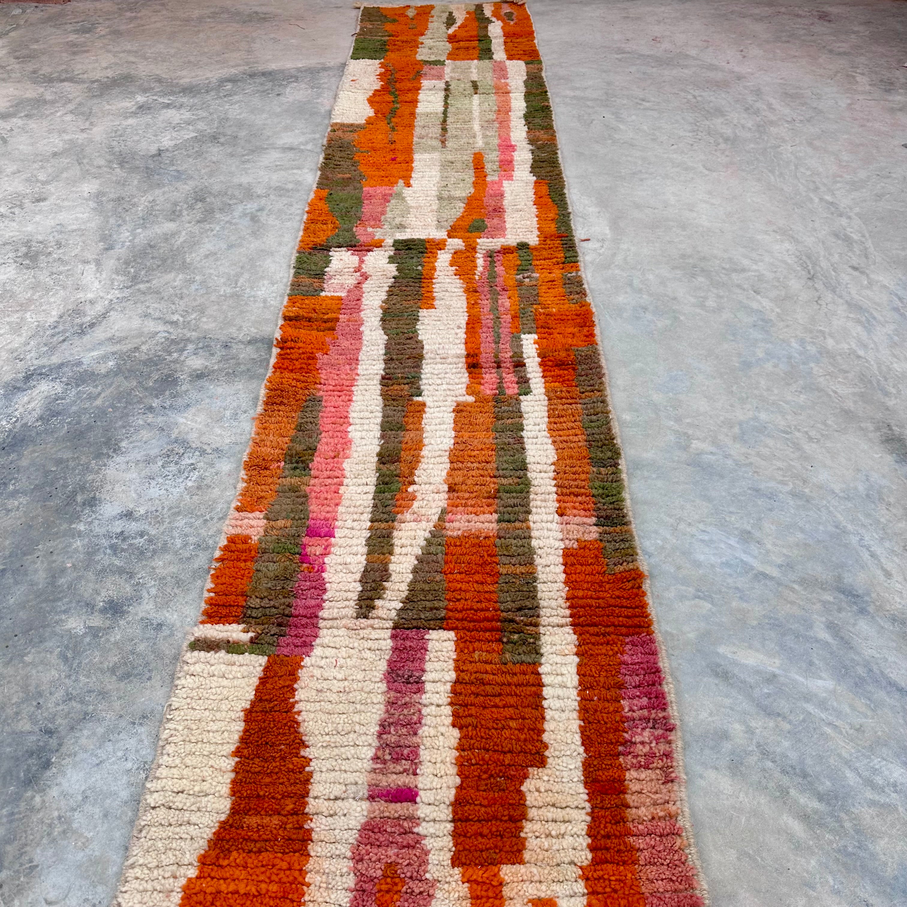 Run my Hall - Boujad Natural Moroccan Runner Rug