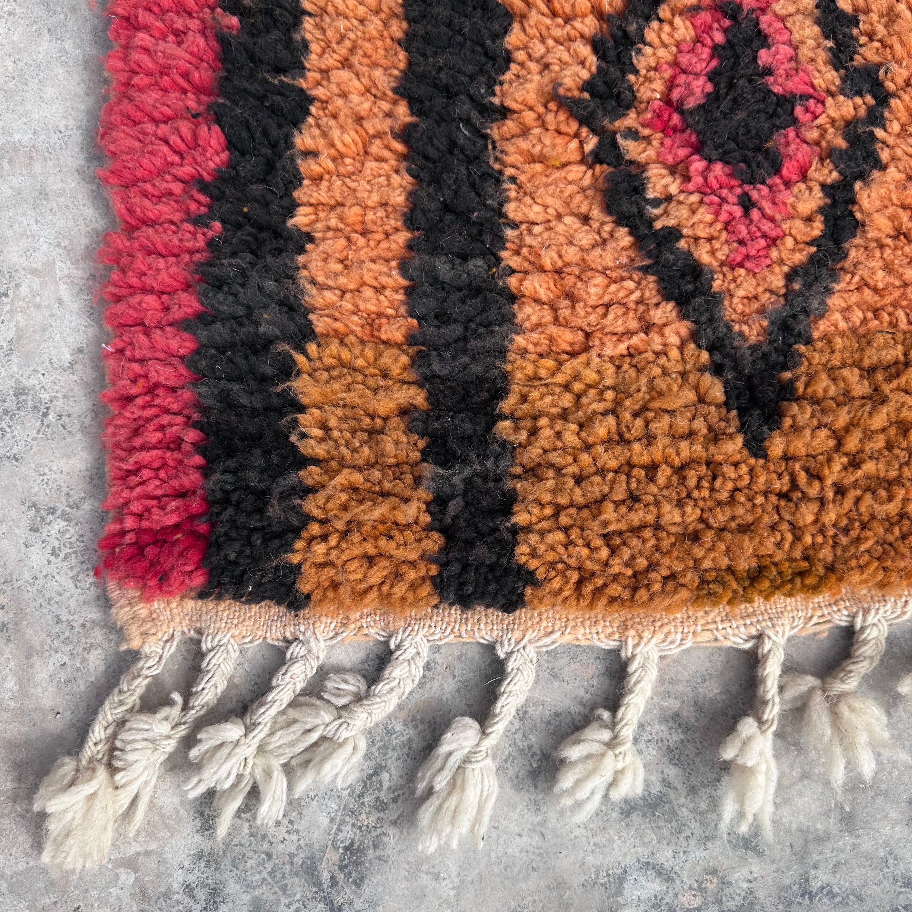 Retro Fire - Boujad Natural Moroccan Rug