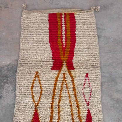 Fire Mountains &amp; River - Boujad Natural Moroccan Runner Rug
