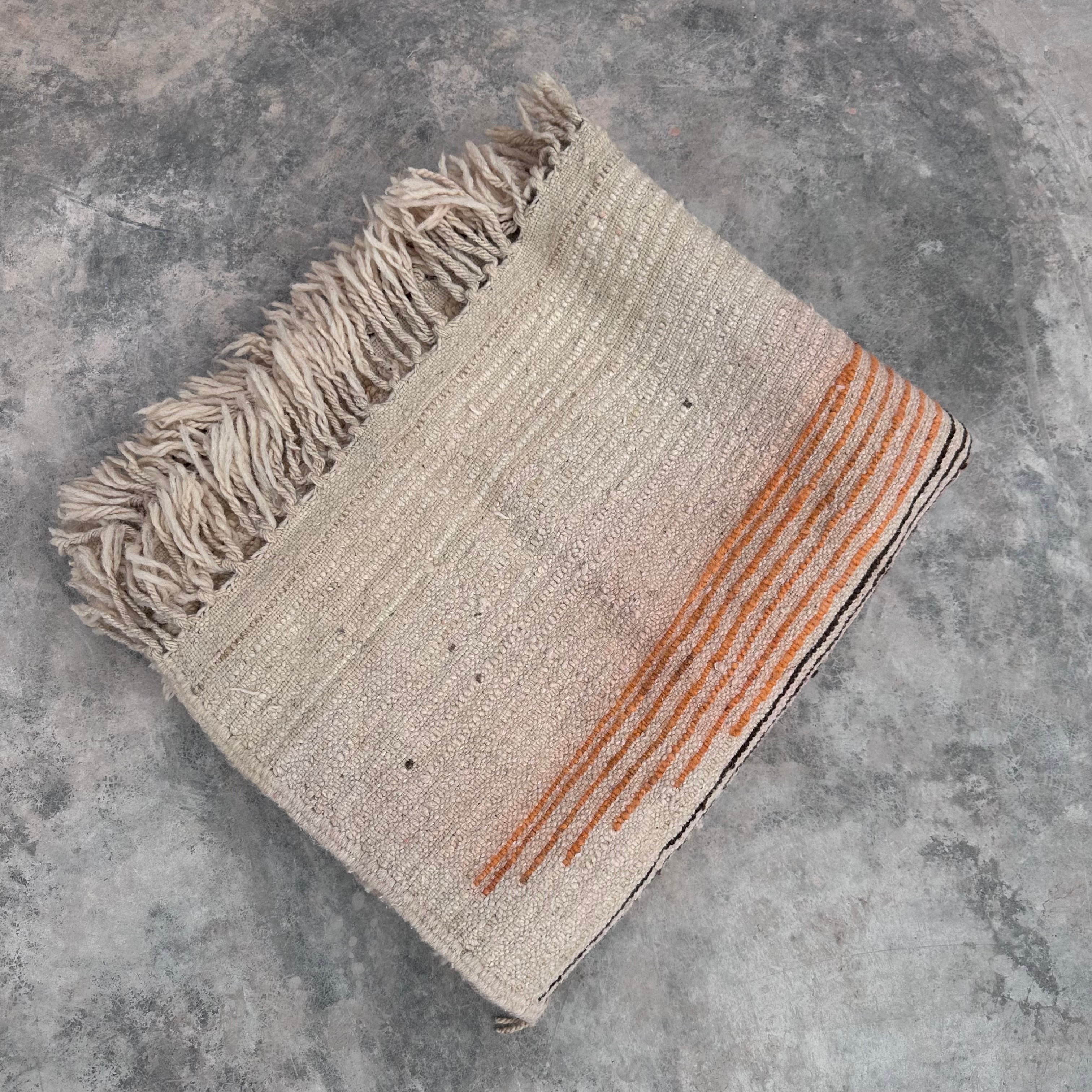 Minimalist landscape- Boujad Natural Moroccan Rug