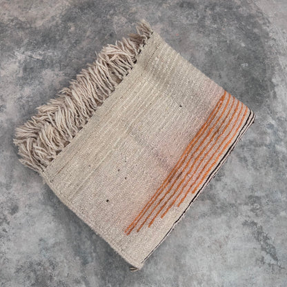 Minimalist landscape- Boujad Natural Moroccan Rug