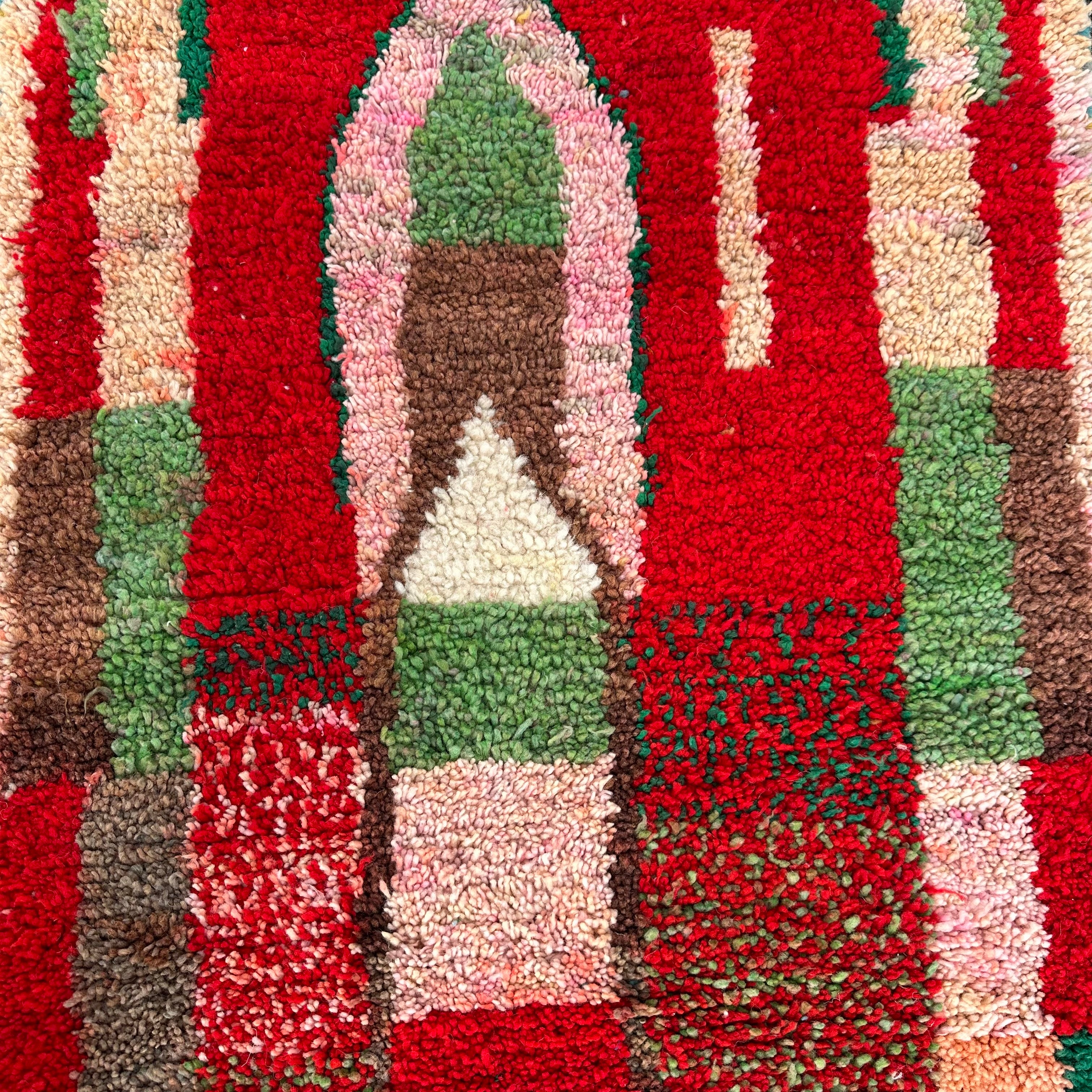 Azilal Colourful Moroccan Runner Rug - Building Blocks