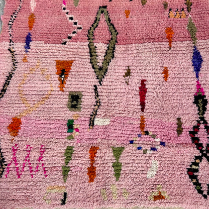 Soft Pinks - Boujad Natural Moroccan Rug