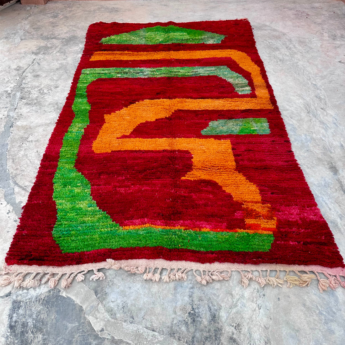 Abstract Journey - Boujad Natural Moroccan Rug