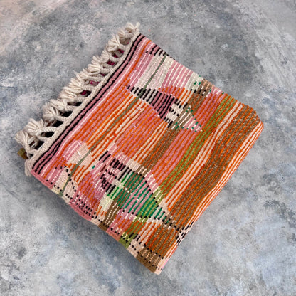Burnt Orange Diamond - Boujad Natural Moroccan Rug