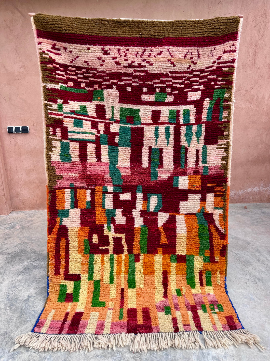 Mauve City Streets - Boujad Natural Moroccan Rug