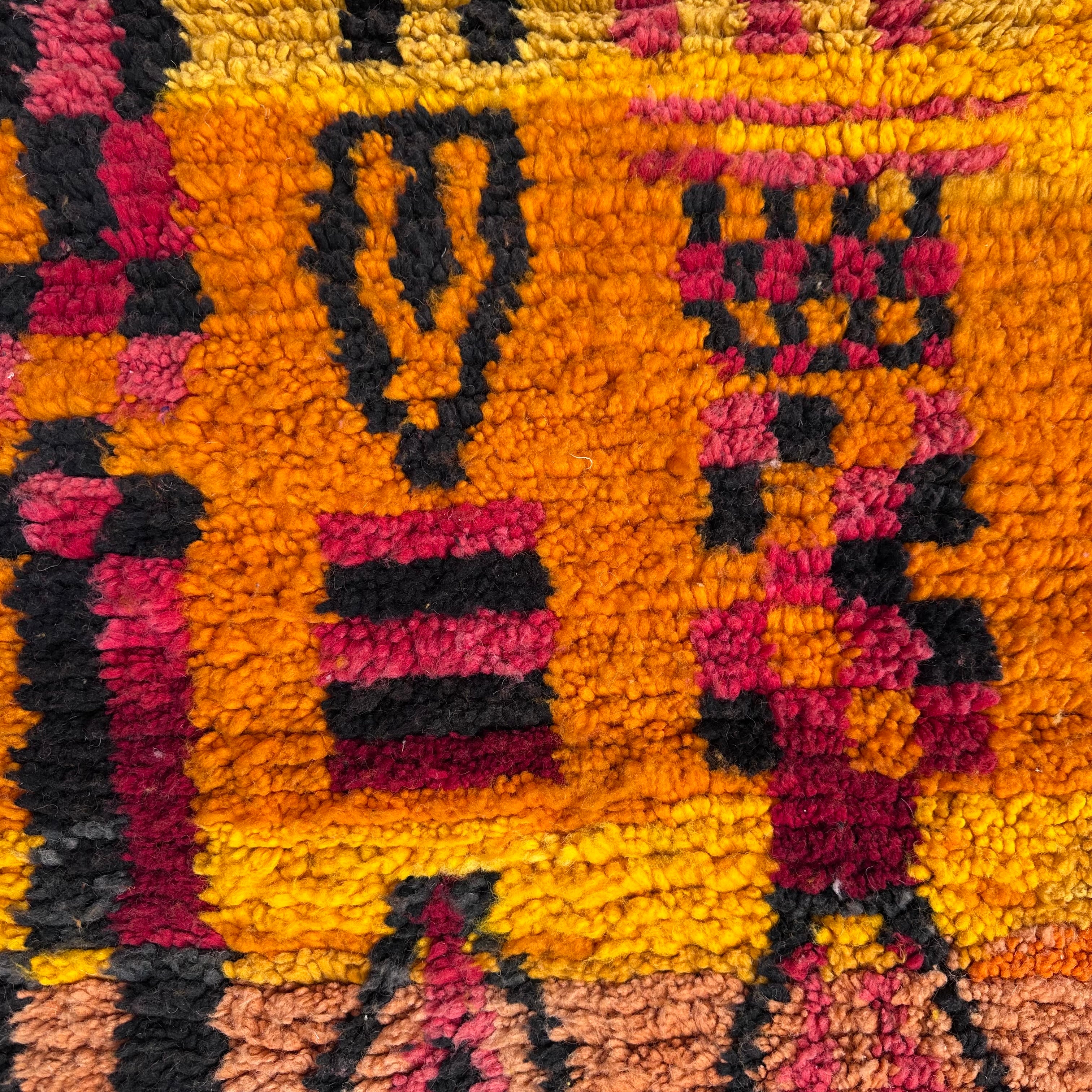 Retro Fire - Boujad Natural Moroccan Rug