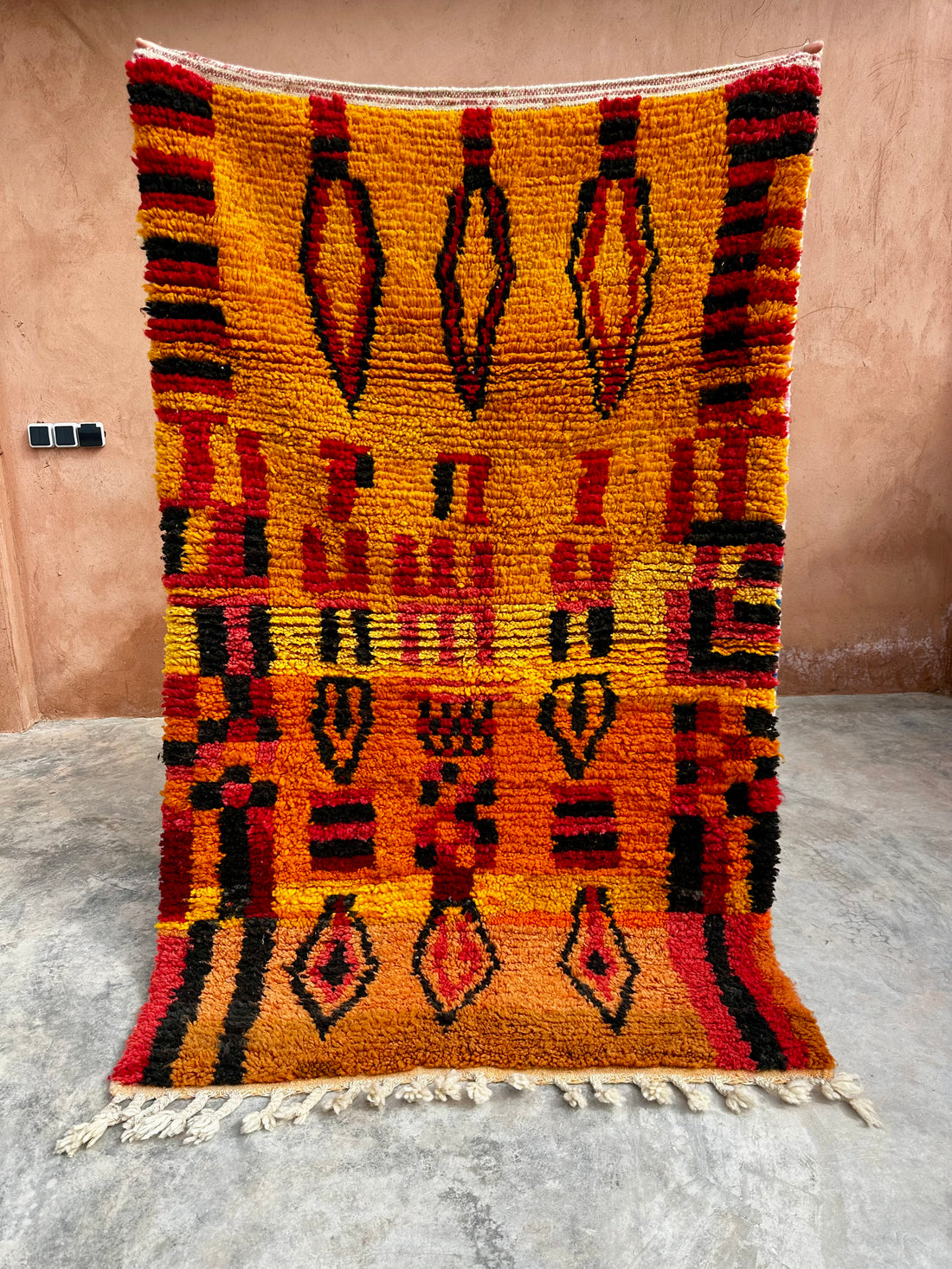 Retro Fire - Boujad Natural Moroccan Rug