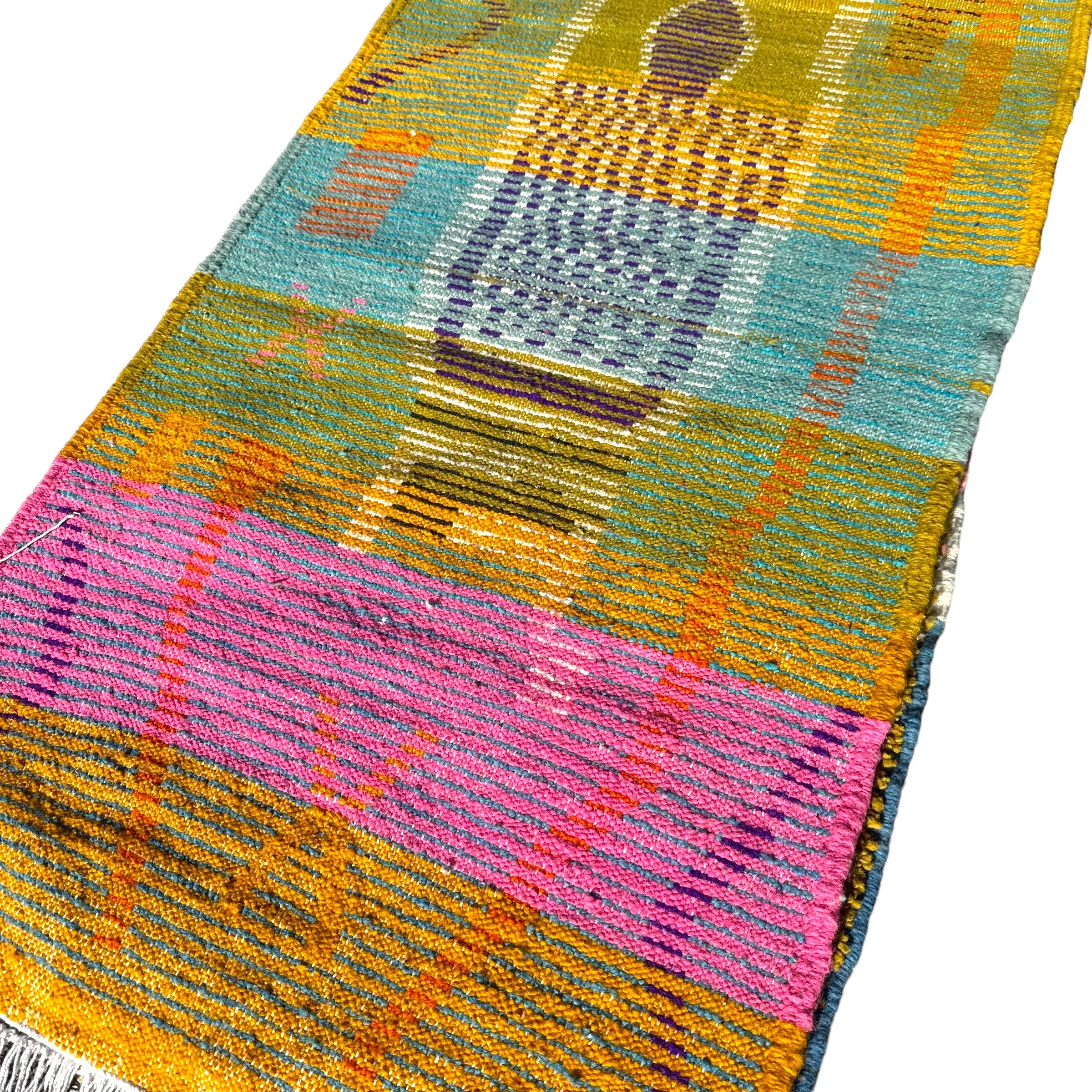Azilal Colourful Moroccan Runner Rug- Cool as a cucumber