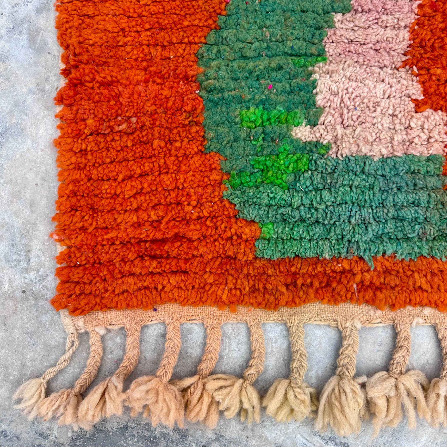 Hand Painted/Woven - Boujad Natural Moroccan Runner Rug