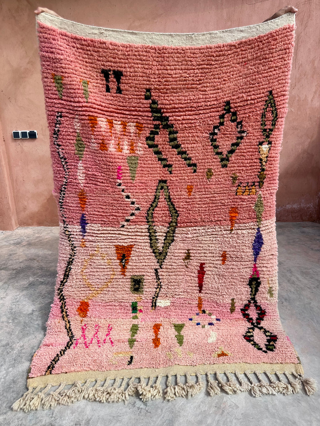 Soft Pinks - Boujad Natural Moroccan Rug