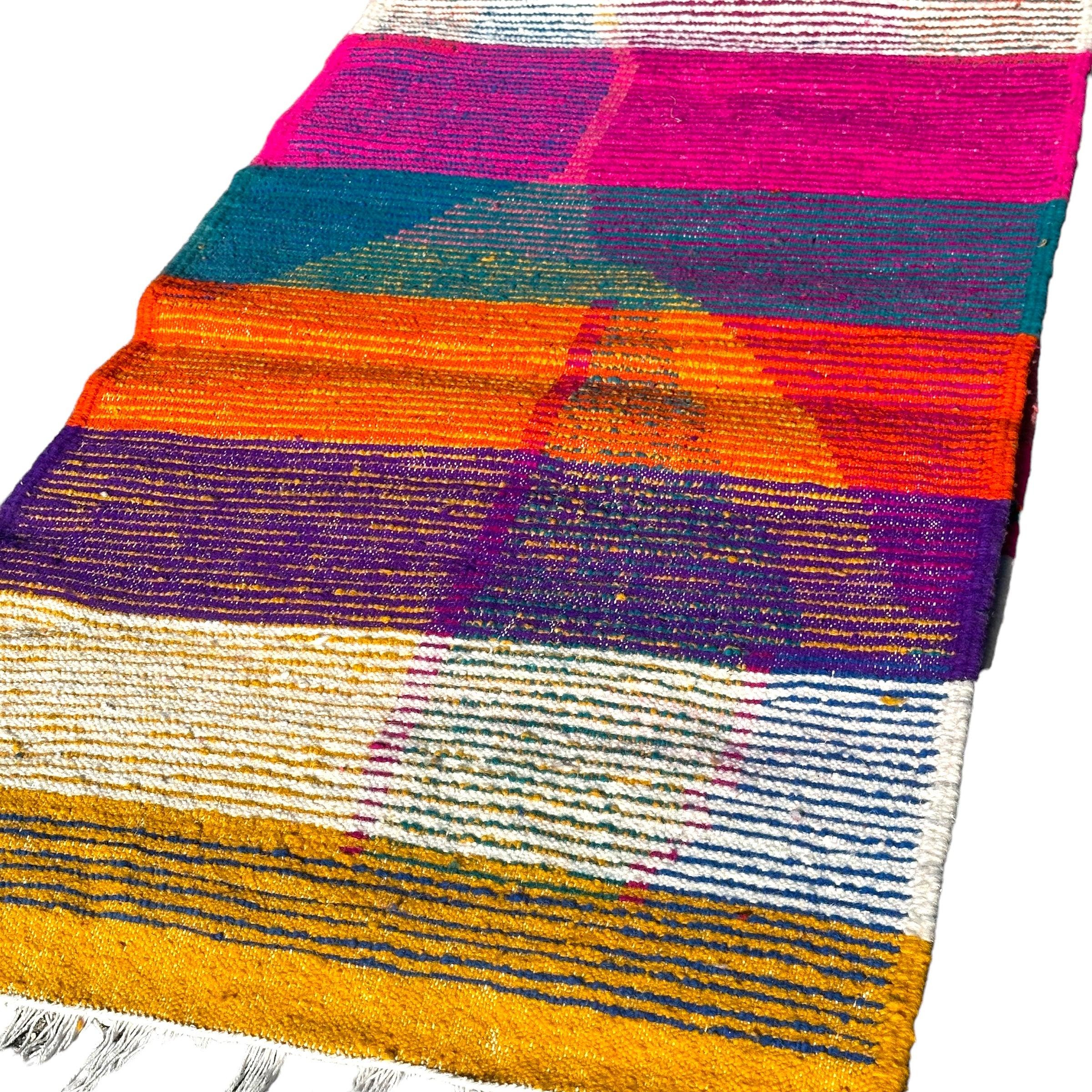 Geo Block - Azilal Colourful Moroccan Runner Rug