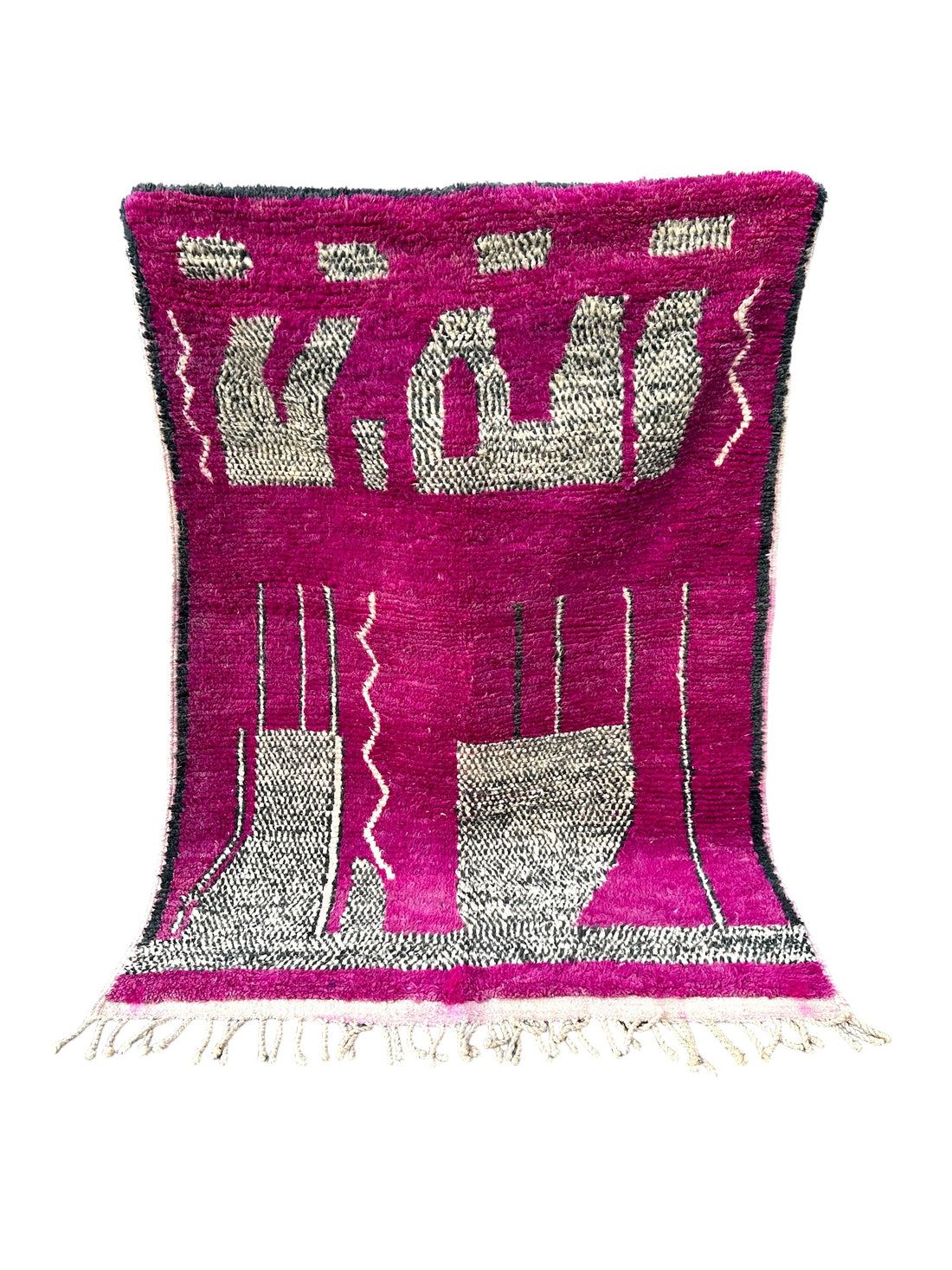 Magenta - Boujad Natural Moroccan Rug