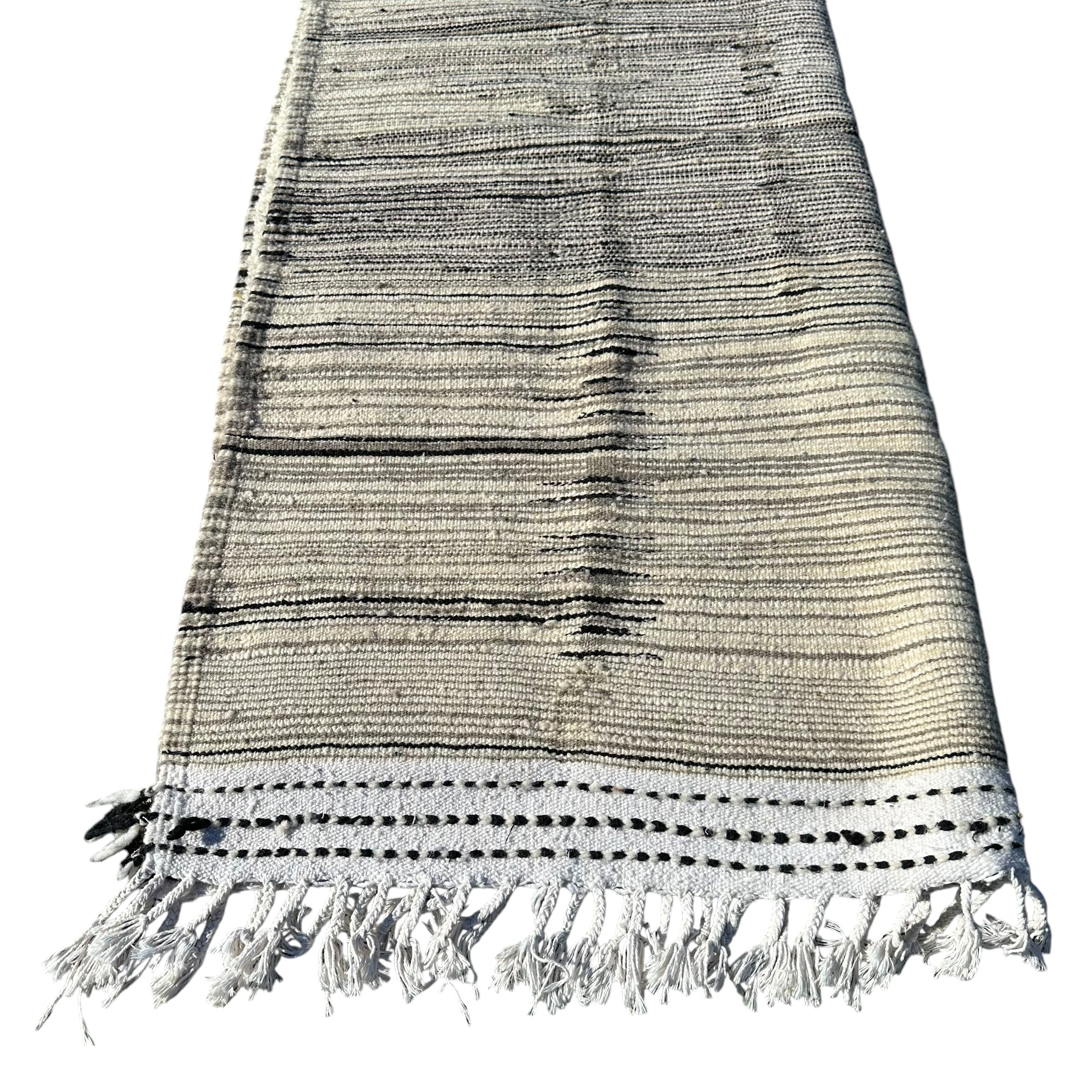 B&amp;W lines - Beni Ourain Premium Moroccan Rug