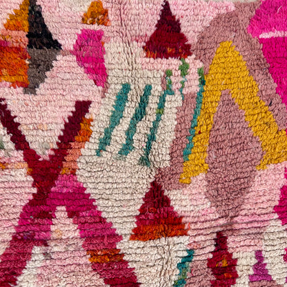 Woolen Artwork - Boujad Natural Moroccan Rug