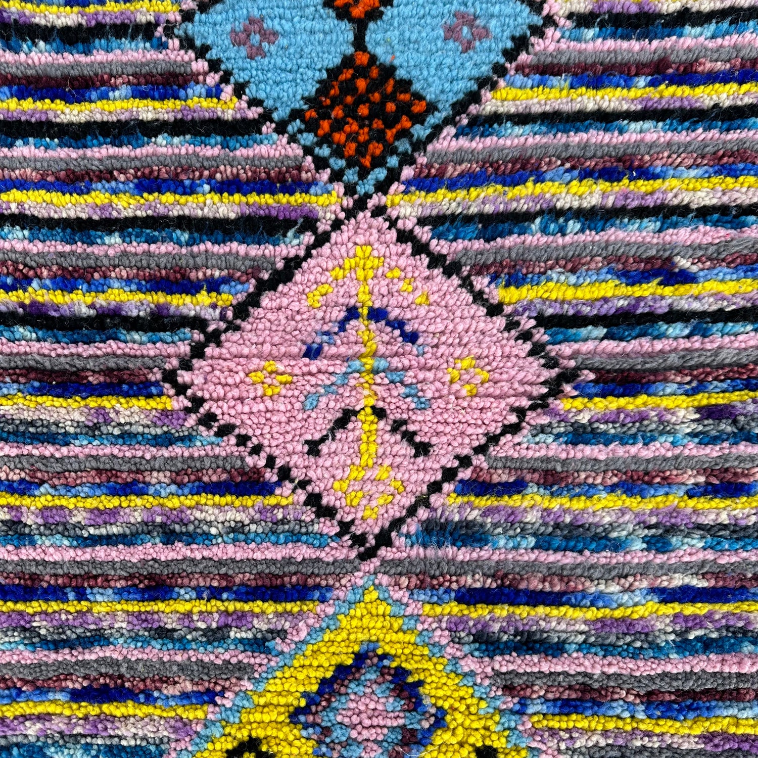 Triple Diamond - Azilal Colourful Moroccan Rug