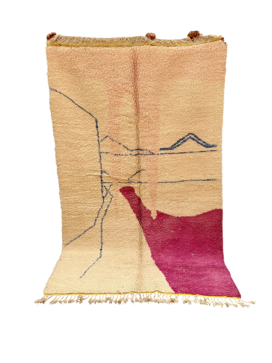 Magenta Mountain - Boujad Natural Moroccan Rug