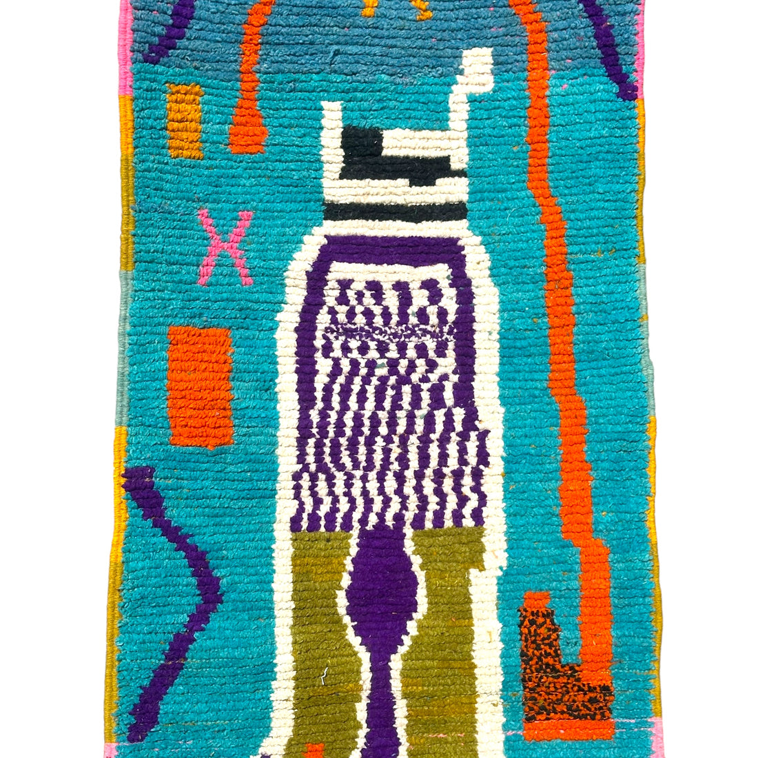 Azilal Colourful Moroccan Runner Rug- Cool as a cucumber