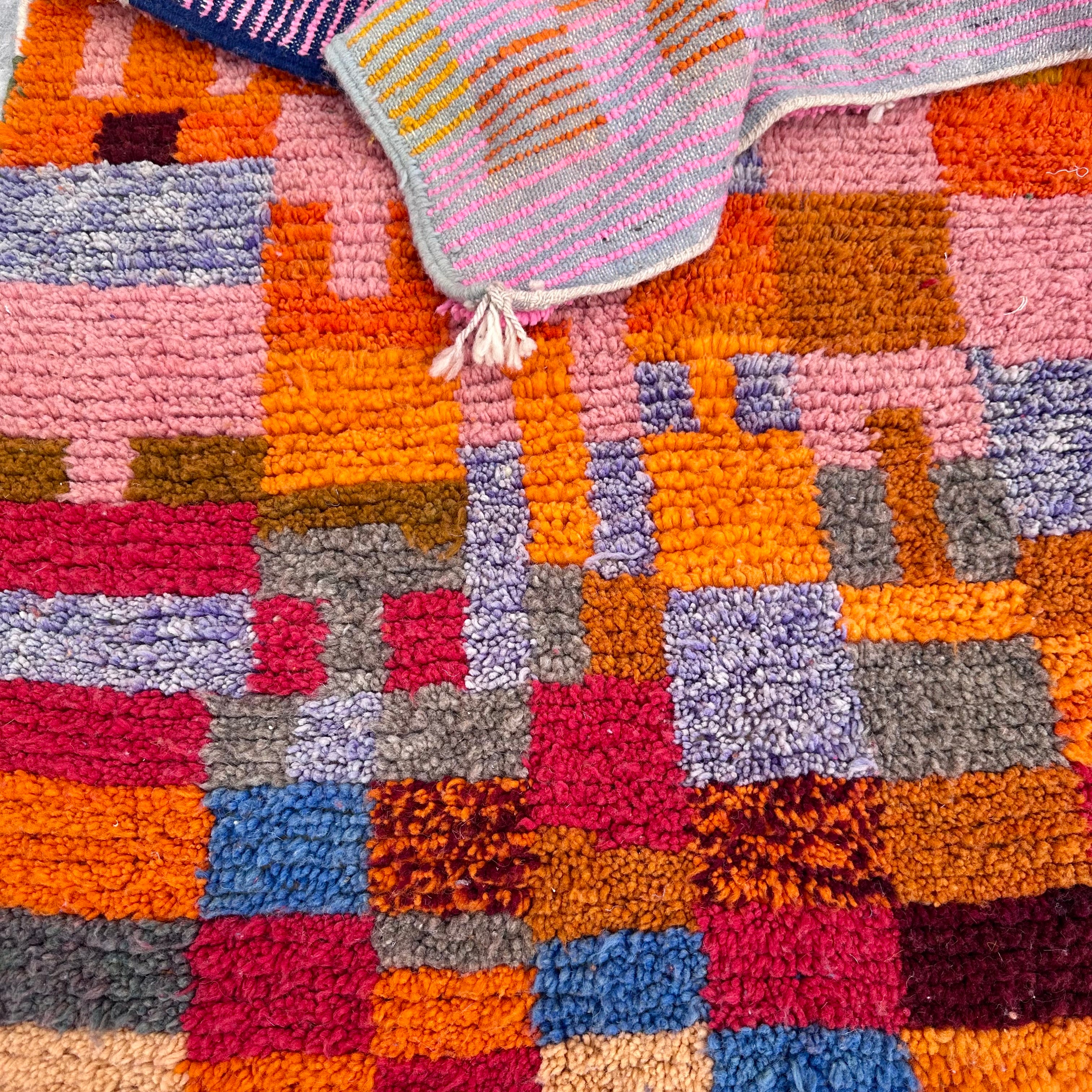 Blocks of Love - Boujad Natural Moroccan Rug