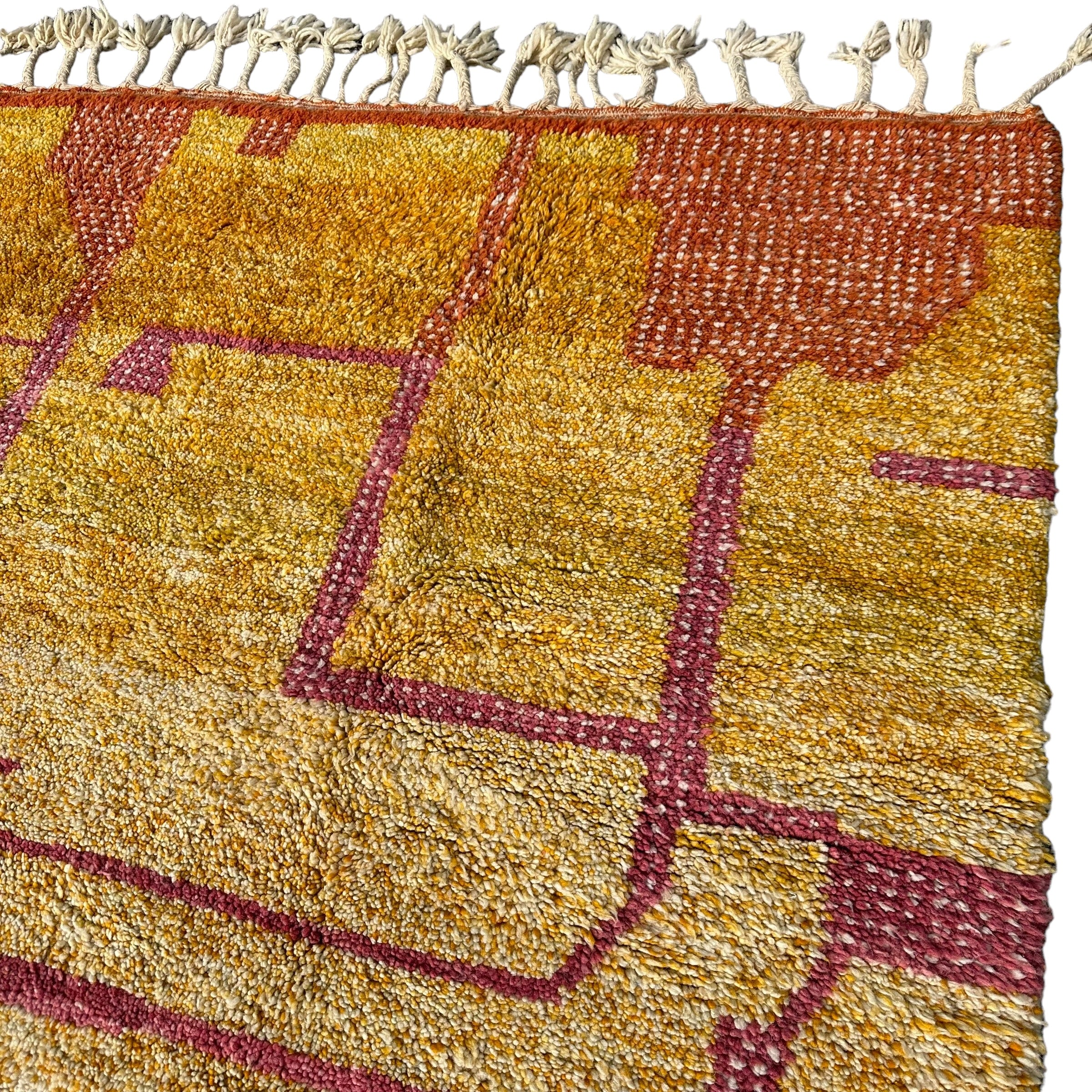 Golden Pink Ladders - Beni Ourain Premium Moroccan Rug