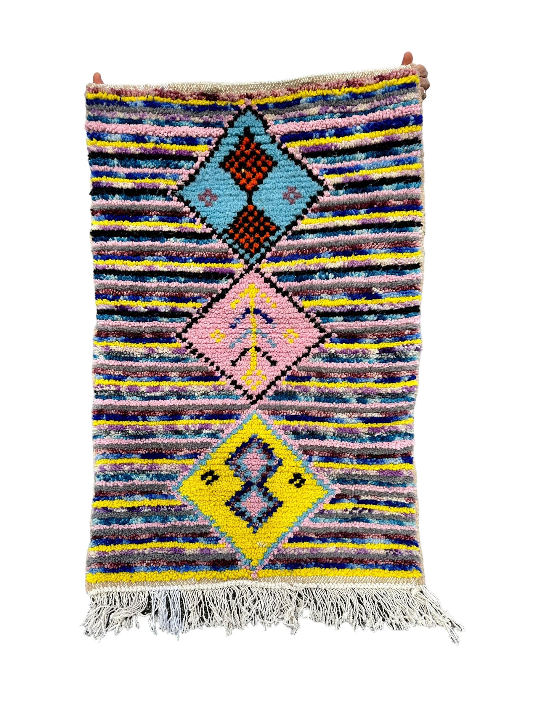 Triple Diamond - Azilal Colourful Moroccan Rug