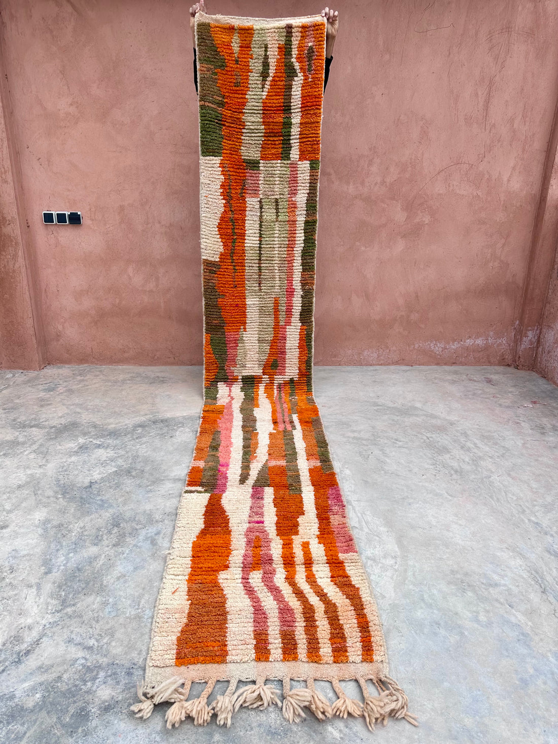 Run my Hall - Boujad Natural Moroccan Runner Rug