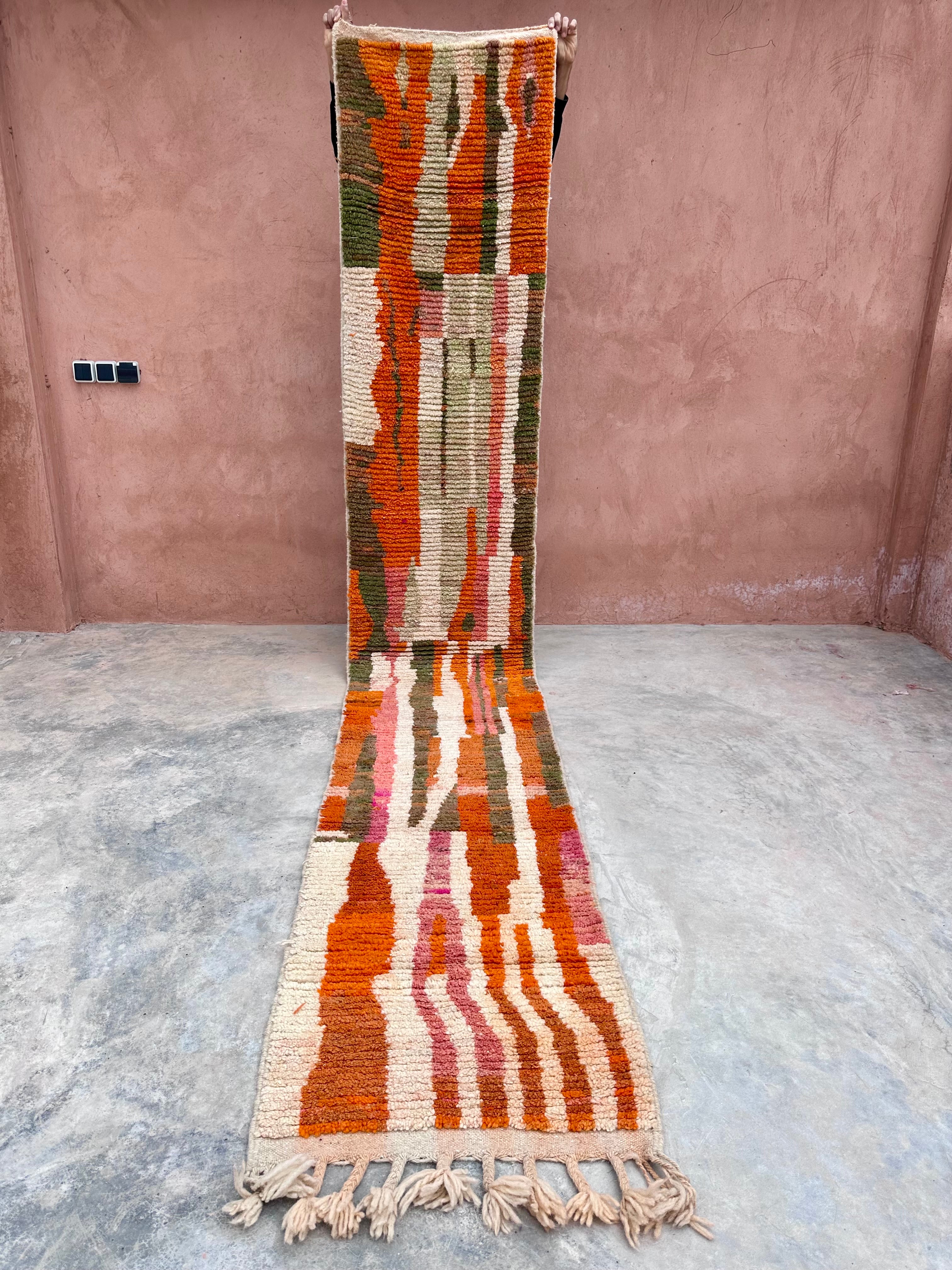 Run my Hall - Boujad Natural Moroccan Runner Rug