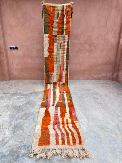 Run my Hall - Boujad Natural Moroccan Runner Rug