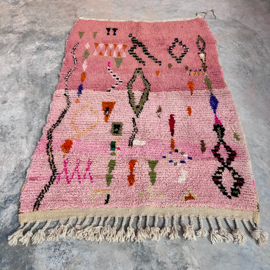 Soft Pinks - Boujad Natural Moroccan Rug