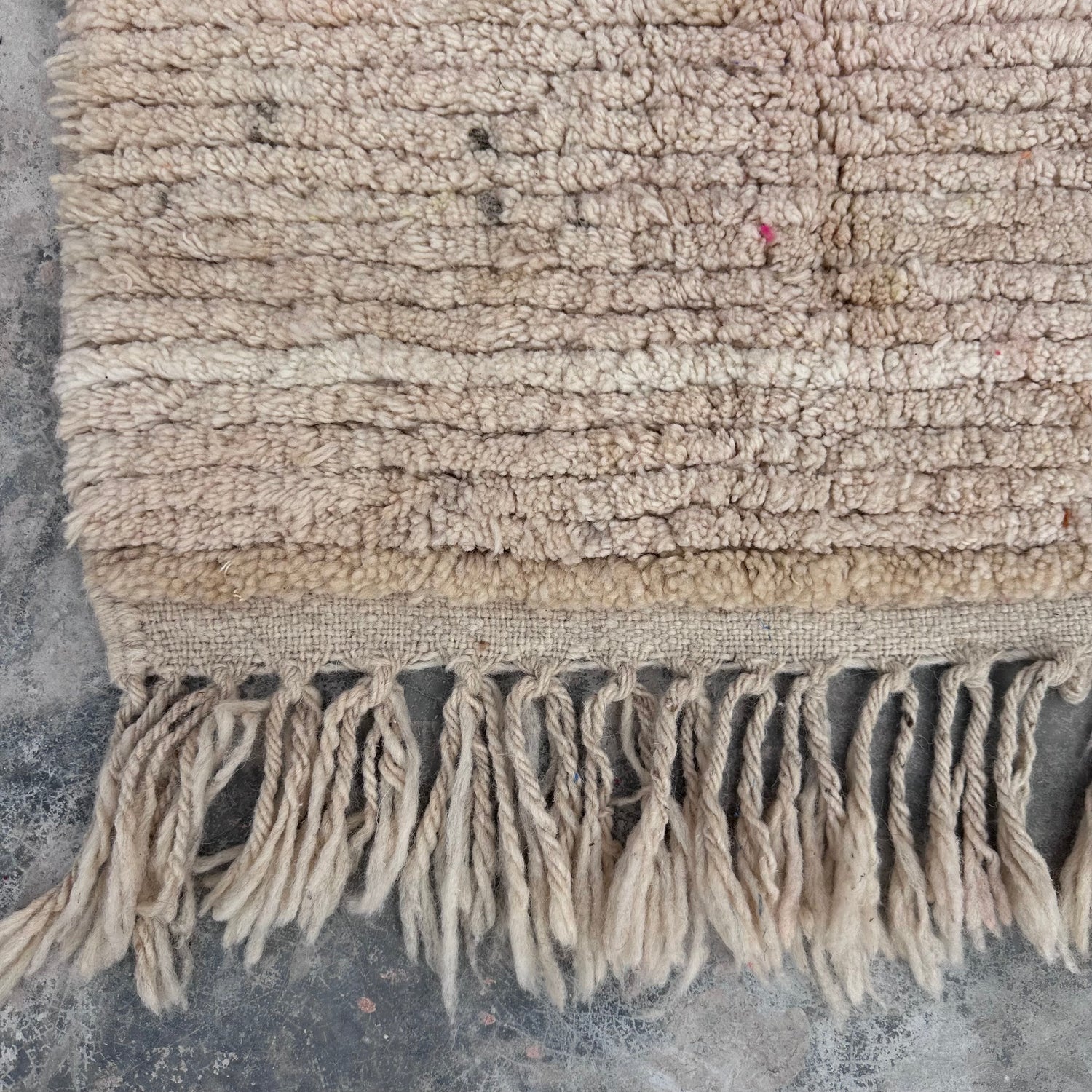 Minimalist landscape- Boujad Natural Moroccan Rug