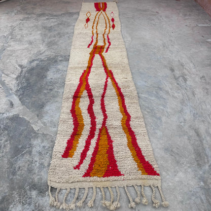 Fire Mountains &amp; River - Boujad Natural Moroccan Runner Rug