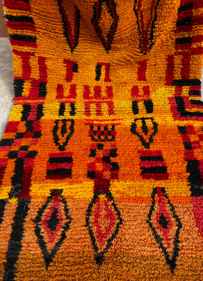 Retro Fire - Boujad Natural Moroccan Rug