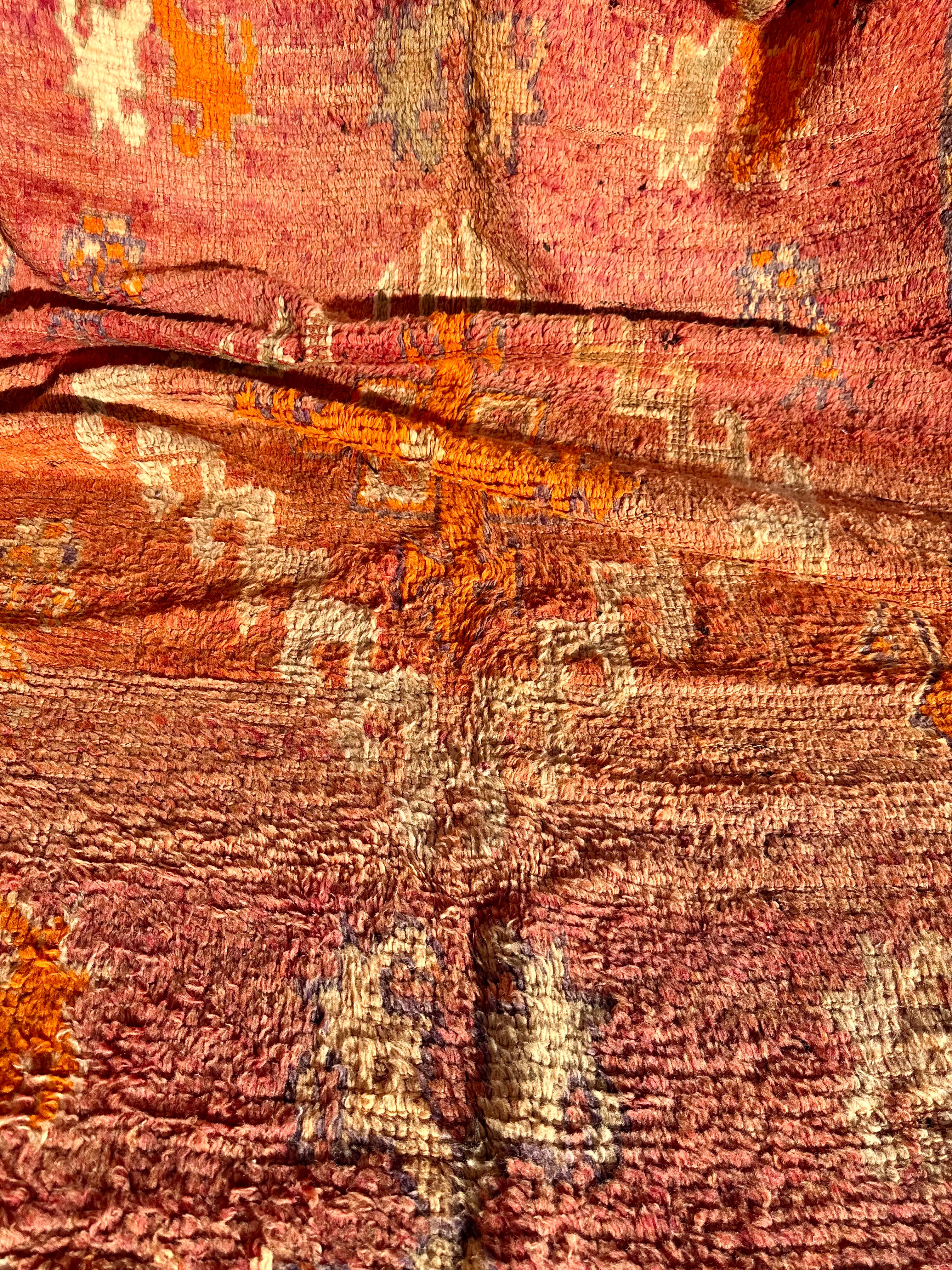 Warm Hues - Vintage Authentic Moroccan Rug