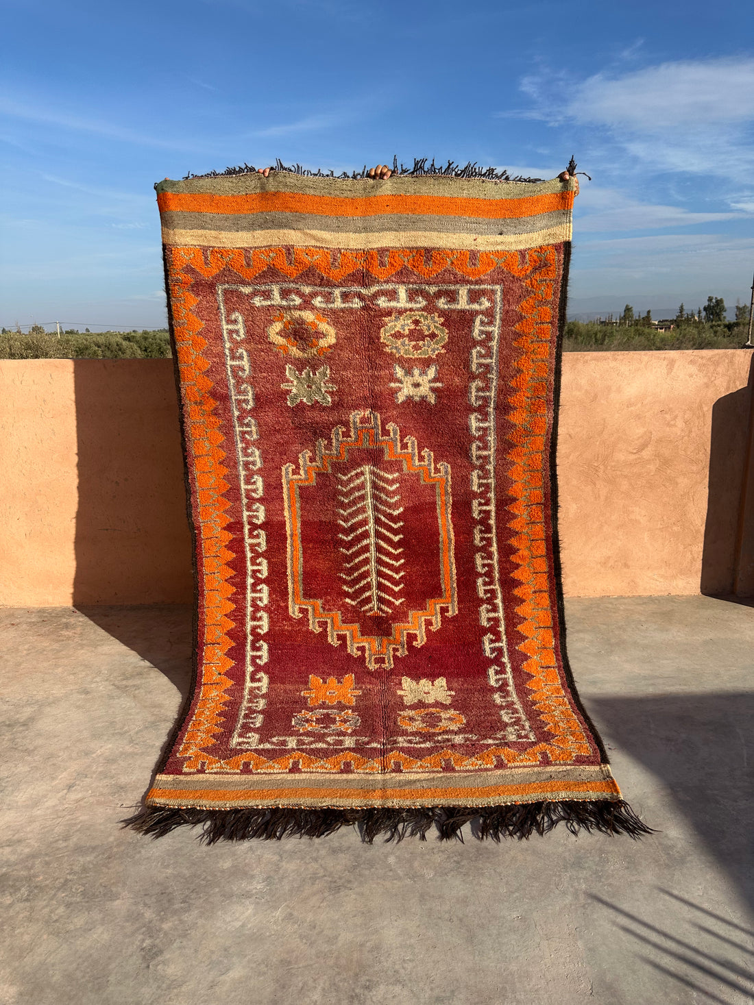 Boarders - Vintage Authentic Moroccan Rug